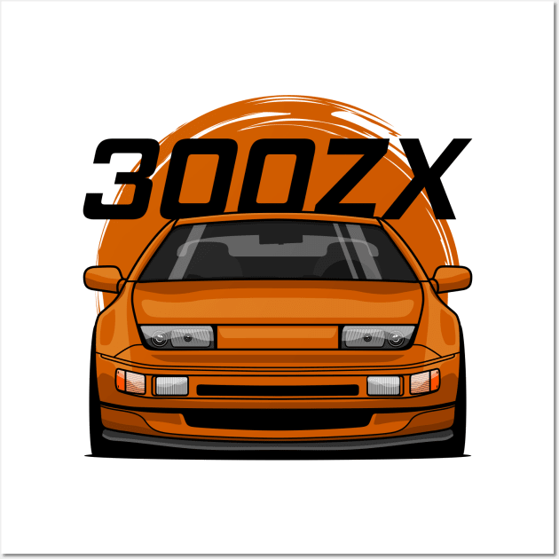 Orange 300ZX Z32 Wall Art by GoldenTuners